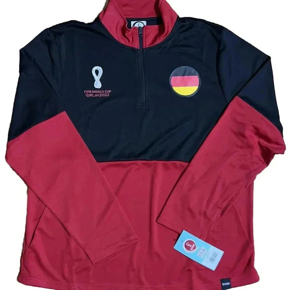 NEW Outerstuff FIFA World Cup 2022 Official 1/4 Zip Top Track Jacket Germany XL - Picture 1 of 5